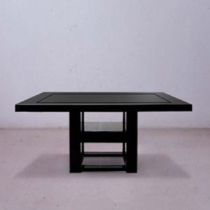Black Lacquered Scribed Table Small
