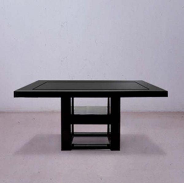 Black Lacquered Scribed Table Small